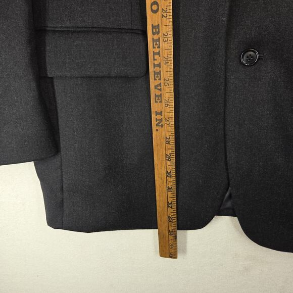 Jos A Bank Blazer Mens Sz 44L Black2 Button Jacket Sport Coat Oxford Wool NWT - Picture 3 of 16